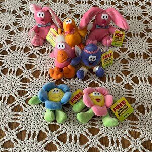 Lot of 7 Vintage Eckerd Spring Beans Easter Bean Bags Plush – All with Tags